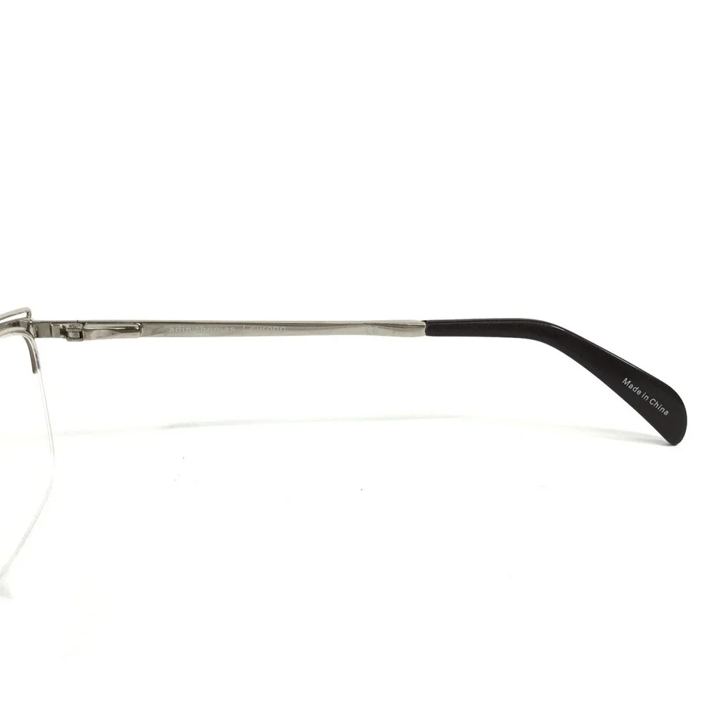 Adin Thomas Eyeglasses Frames AT-426 C2 Brown Silver Cat Eye Half Rim 52-16-135